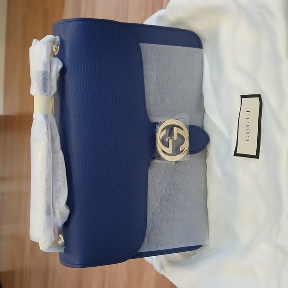 NWT Large Women’s Gucci Interlocking G Leather Bag - Picture 9 of 16